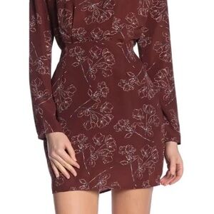 Elegant Floral Long Sleeve Dress